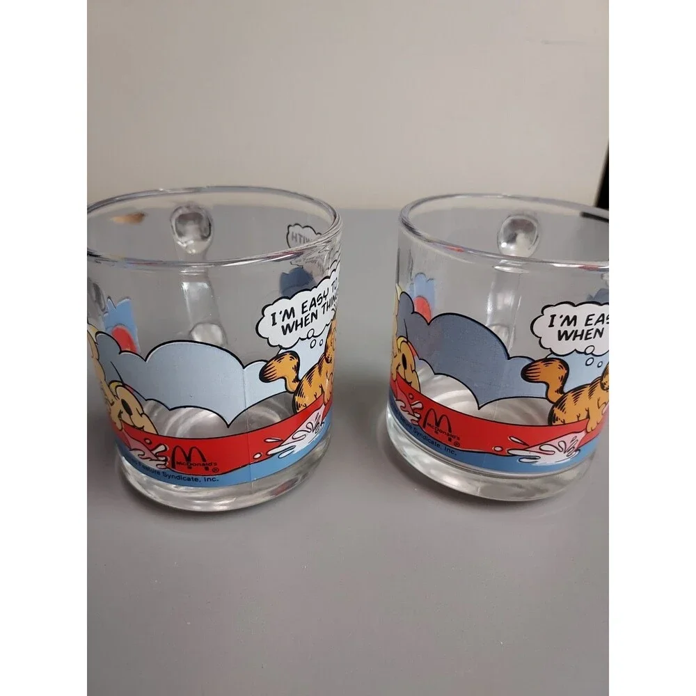 Garfield‎ 1978 Vintage McDonalds Coffee Mug Collector's Set of 2 By Jim Davis